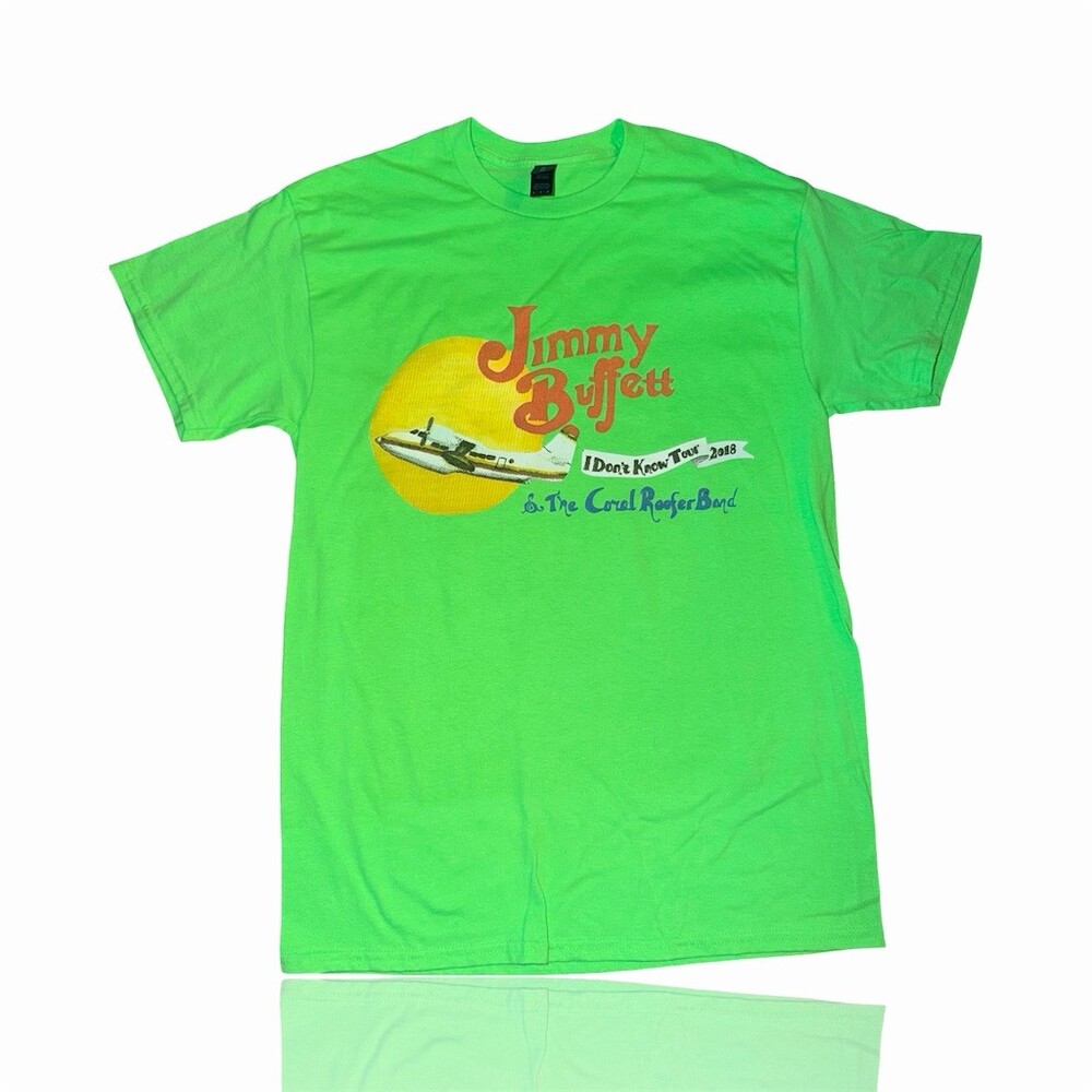 Jimmy Buffett Coral Reefer Band Tour 2018 Graphic T-Shirt Mens M Green